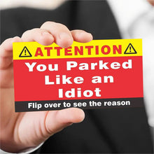 Load image into Gallery viewer, You Parked Like An Idiot Parking Cards