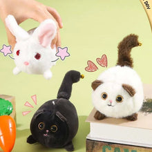 Load image into Gallery viewer, Wagging Tail Kitty Plush Doll Keychain