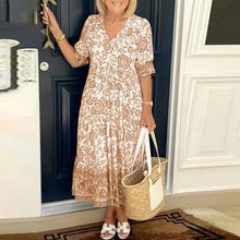Load image into Gallery viewer, V-neck Summer Bohemian Dress