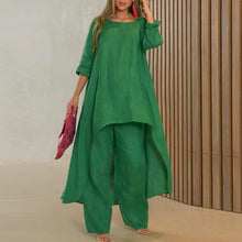 Load image into Gallery viewer, Women&#39;s Solid Color Linen Fashionable Casual Suit