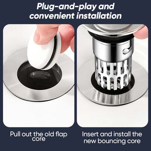 Universal 2-in-1 Bathroom Sink Stopper