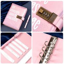 Load image into Gallery viewer, 100 Envelope Saving Challenge Binder with Lock