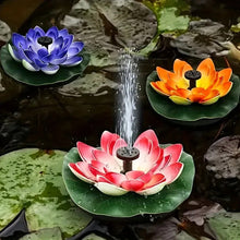 Load image into Gallery viewer, Lotus Shaped Solar Fountain Pond Decorative
