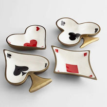 Load image into Gallery viewer, Enamelled Metal Playing Card Dishes