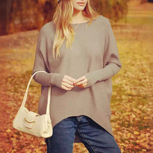Load image into Gallery viewer, Women&#39;s Irregular Oversized Dolman Sleeve Knitted Pullover