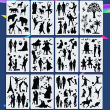 Load image into Gallery viewer, Fast Draw Stencil Art Templates (12 Sheets/Set)