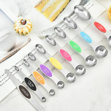 Load image into Gallery viewer, Stainless Steel Magnetic Measuring Spoons Set