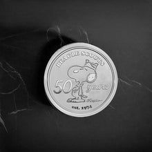 Load image into Gallery viewer, Peanuts Beagle Scouts 50th Anniversary Silver Round