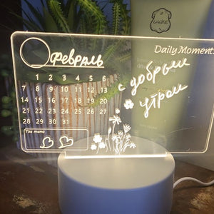 Note Board Creative LED Night Light