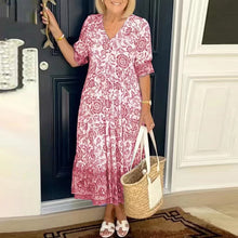 Load image into Gallery viewer, V-neck Summer Bohemian Dress