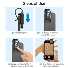 Load image into Gallery viewer, 200x Cell Phone Camera Microscope Lens