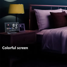 Load image into Gallery viewer, Digital LED Temperature Humidity Monitor Alarm Clock