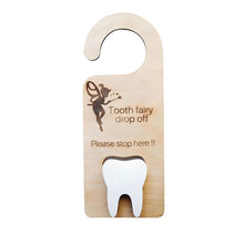 Load image into Gallery viewer, Wooden Tooth Fairy Door Hanger