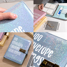 Load image into Gallery viewer, 100 Envelope Saving Challenge Binder with Lock
