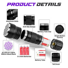 Load image into Gallery viewer, UV Ultraviolet Flashlight