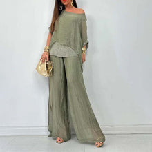 Load image into Gallery viewer, Summer Chiffon Sequined Casual Suit For Women