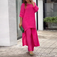 Load image into Gallery viewer, Women&#39;s Solid Color Linen Fashionable Casual Suit