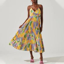 Load image into Gallery viewer, Club Chic Casual Pleated Print Dress
