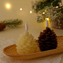 Load image into Gallery viewer, Flammeløse Pinecone stearinlys