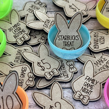 Load image into Gallery viewer, Easter Egg Stuffing Wooden Rabbit Token