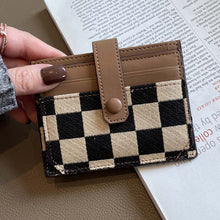 Load image into Gallery viewer, Women&#39;s Colorblock Plaid Pattern Compact Wallet