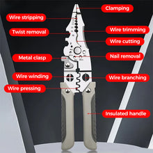 Load image into Gallery viewer, Multifunctional Wire Stripper Crimper Cable Cutter Pliers