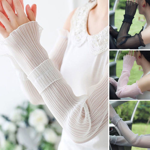 Women's Sunscreen Driving Lace Ice Sleeves