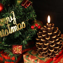 Load image into Gallery viewer, Flammeløse Pinecone stearinlys