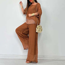 Load image into Gallery viewer, Summer Chiffon Sequined Casual Suit For Women
