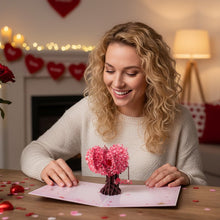 Load image into Gallery viewer, 3D Heart-Shaped Pop-Up Greeting Card with Love Tree Design