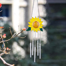 Load image into Gallery viewer, Sunflower Stained Glass Window Hanging