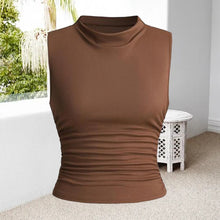 Load image into Gallery viewer, Ruched Waist Ribbed Tank Top