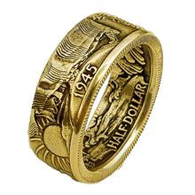 Load image into Gallery viewer, 1945 Engraved Half Dollar Coin Ring