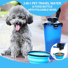 Load image into Gallery viewer, Magoloft™ 2-in-1 Pet Travel Water &amp; Food Bottle with Foldable Bowl