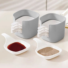 Load image into Gallery viewer, Dipping Sauce Plate &amp; Holder Set