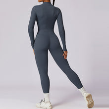 Load image into Gallery viewer, Women's Solid Zip Up Long Sleeve Sports Jumpsuit