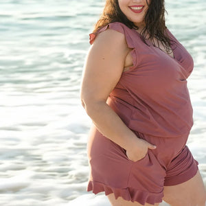Built-in bra and Leggings Swim Romper