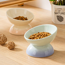 Load image into Gallery viewer, Ceramic Elevated Pet Food Bowls