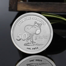 Load image into Gallery viewer, Peanuts Beagle Scouts 50th Anniversary Silver Round