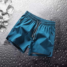Load image into Gallery viewer, Men&#39;s Plain Solid Color Drawstring Pocket Shorts