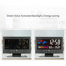 Load image into Gallery viewer, Digital LED Temperature Humidity Monitor Alarm Clock