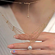 Load image into Gallery viewer, Pearl Tassel Necklace