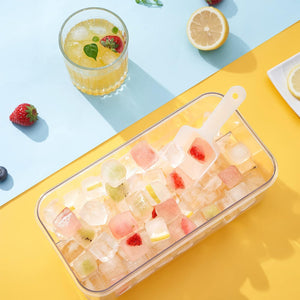 Press-Type Ice Cube Tray Set