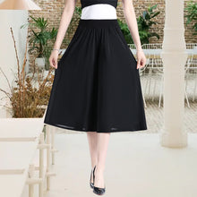Load image into Gallery viewer, Women's High Elastic Waist Pleated Chiffon Wide Leg Culottes