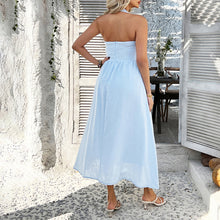 Load image into Gallery viewer, Solid Color Halter Neck Maxi Dress