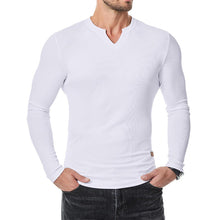 Load image into Gallery viewer, Men's Slim Fit V-Neck Longline Muscle Shirt