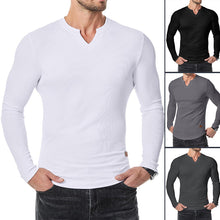 Load image into Gallery viewer, Men's Slim Fit V-Neck Longline Muscle Shirt