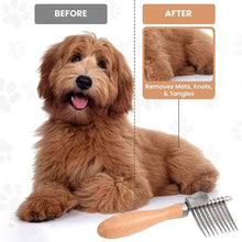 Load image into Gallery viewer, Wooden Handle Pet Knot Remover Comb