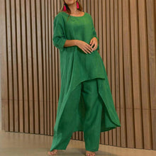 Load image into Gallery viewer, Women&#39;s Solid Color Linen Fashionable Casual Suit