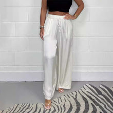 Load image into Gallery viewer, Casual Satin Lace-up Elastic Waist Trousers